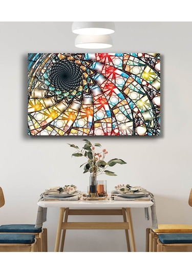 Renkli Soyut Cam Tablo