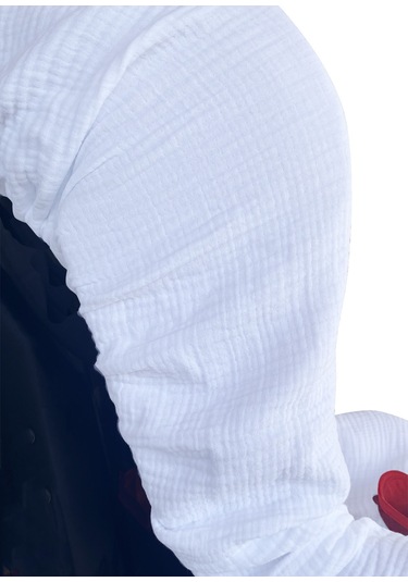 4katlı Müslin Bebek Oto Koltuk Kılıfı Lastikli %100pamuk Beyaz