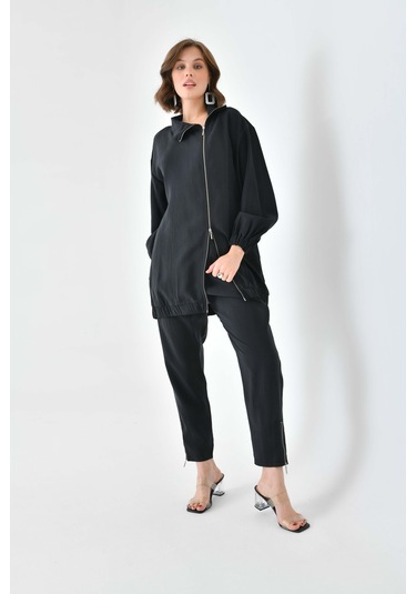Ftz Women Kadın Modal Pantolonlu Takım Siyah 30716-siyah Siyah