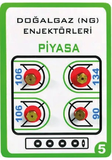 5,5 mm. Doğalgaz Meme Enjektör (Piyasa)