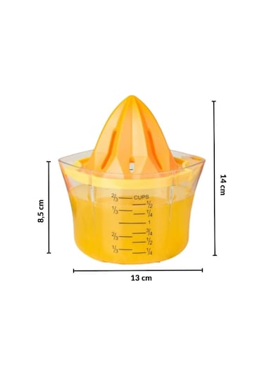 Piev Wenken 4'ü 1 Arada Rendeli Ölçülü Hazneli Limon Portakal Narenciye Sıkacağı