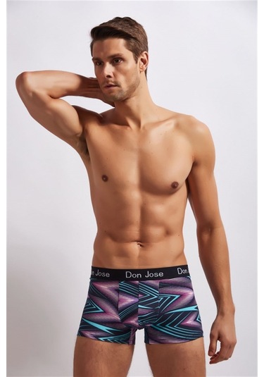 Josejuan 6'Lı Erkek Boxer Baskılı Koton Likralı 54502 - Xl