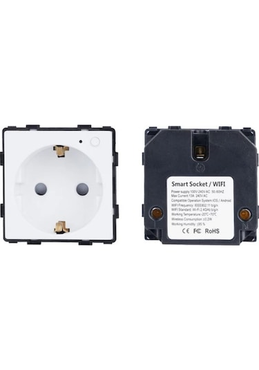 Tenfowee "tuya Akıllı Wifi Priz: Google Home & Alexa Uyumlu, Ses Kontrollü Avrupa Stili"