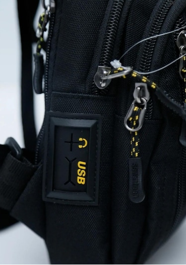 Ogdo - Tek Omuz Askılı Polyester Sırt - Göğüs Çantası - Body Bag - 3473 Gri