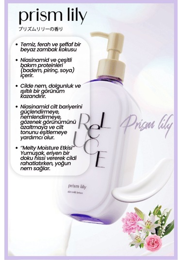 Cosmetex Roland Reluce Prism Lily Sütlü Vücut Losyonu
