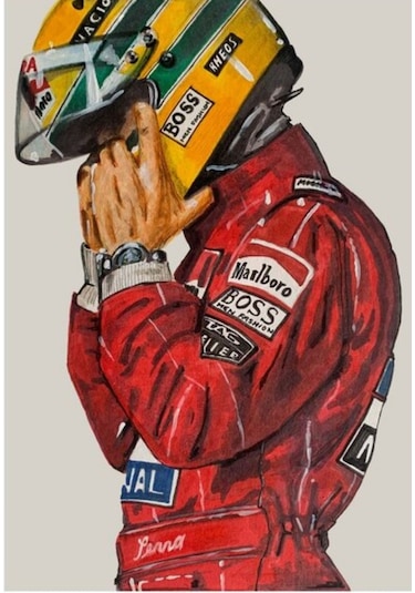 F1 Ayrton Senna Posteri -çerçevesiz