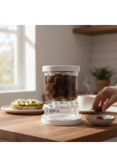 Technow Vps-023 Sulu Peynir Zeytin Ve Turşu Saklama Kabı 500 Ml Beyaz