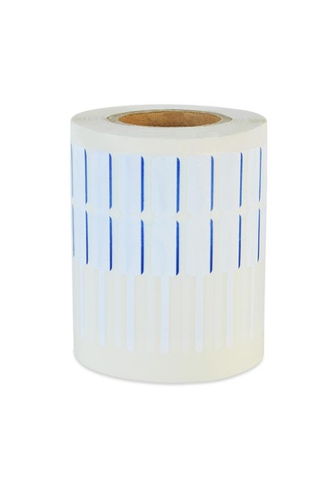 Aysan Etiket Boş Yapışkanlı Kuyumcu Yüzük Lacivert Çizgili Barkod Etiketi 72mm X 10mm 1