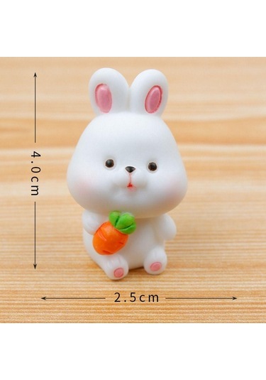 Reçine Mini Figürler Masaüstü Dekorasyonu Minyatür Heykel Yeni Reçine Süsler Bahçe Tavşan