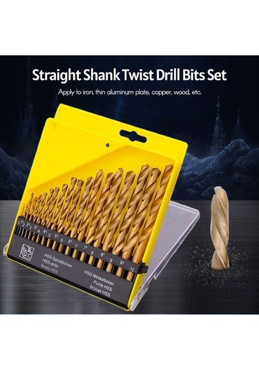 Pazly 19 Adet Hss Vidalı Matkap Uçları Seti - İnce Metal, Ahşap Ve Plastikler İçin - Reedark, Titanyum Kaplama, Pratik Saklama Kutusu