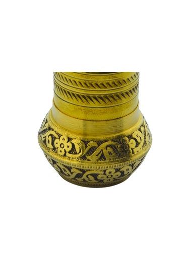 Pirinç El Yapımı Karabiber Ve Baharat Değirmeni Öğütücü 4cmx11cm Sarı