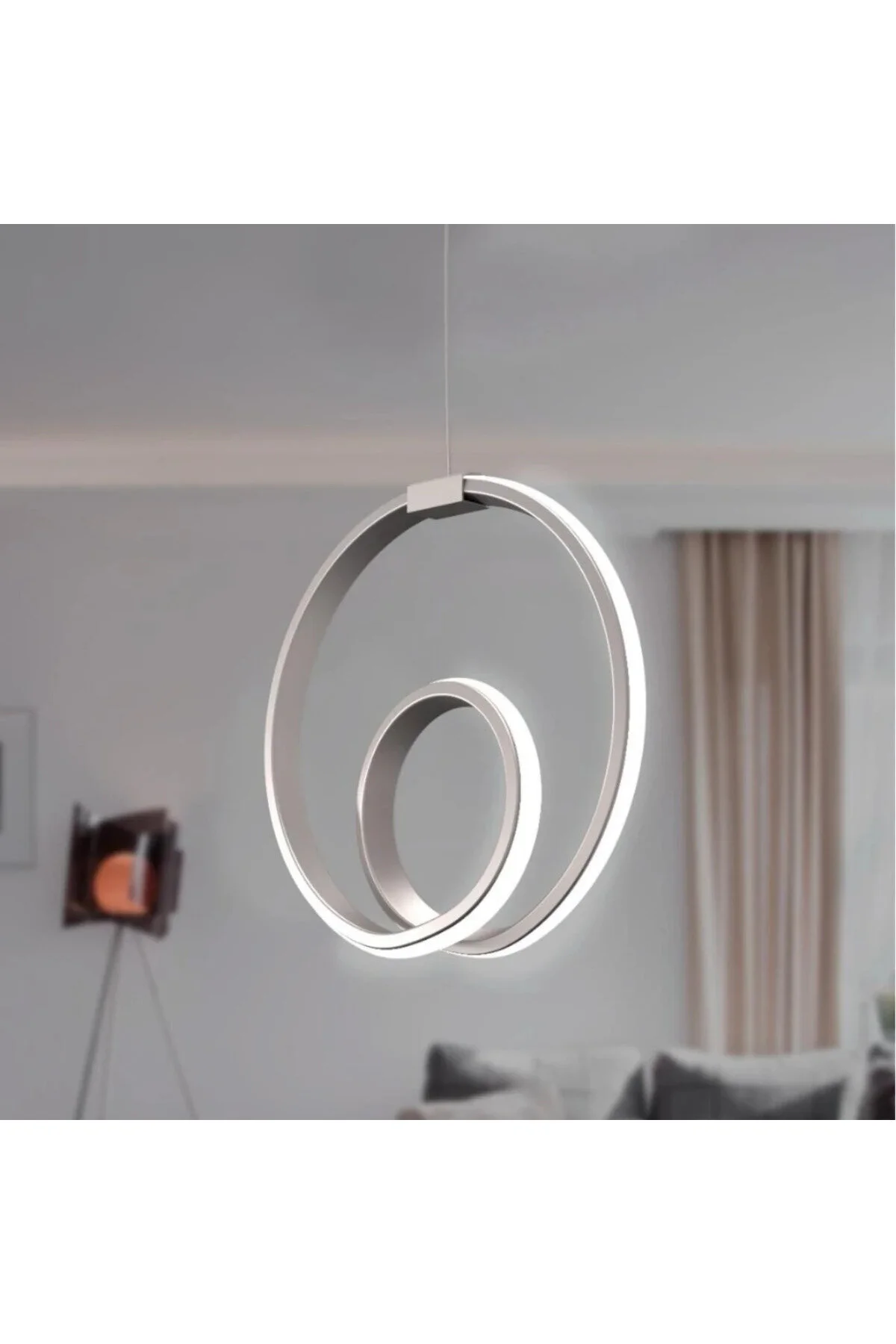 Gri Tekli Sarkıt Led Günışığı Ultra Ledli Salon Mutfak Oda Hol Ledli Avize Gri