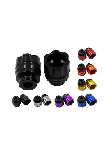 Cbtx Global 2 Çift Motosiklet Modifiye Aksesuarları Düşme Önleyici Fincan Cnc Çarpışma Önleyici Ön Çatal Bardak Turuncu