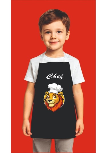 Çocuk Mutfak Önlüğü Etkinlik Önlüğü 4-12 Yaş Aktivite Önlüğü Siyah 1