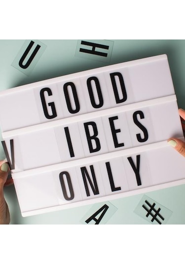 Işıklı Harfli Dekoratif Led Pano Lightbox Küçük Beyaz