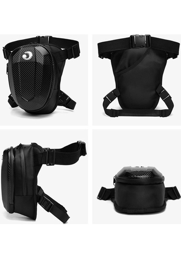 Hard-case Su Geçirmez Motosiklet Bel Bacak Çantası Mtb2108 Siyah