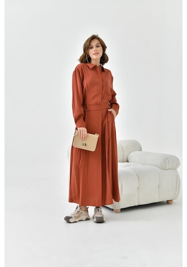 Ftz Women Kadın Modal Etekli Takım Kiremit 30714-kiremit Kiremit