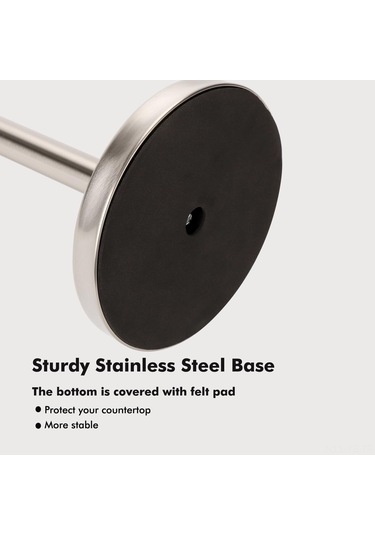 Yunboo Banyo Ve Mutfak İçin Tek Elle Kullanıma Uygun Ağır Tabanlı Çamaşır Kağıdı Tutucu Fırçalı Nikel