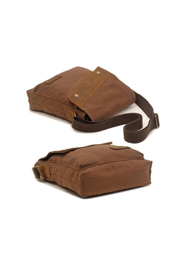 Wondernest Augur 9088 Vintage Vertikal Tasarım Kanvas Omuz Messenger Çanta Altın