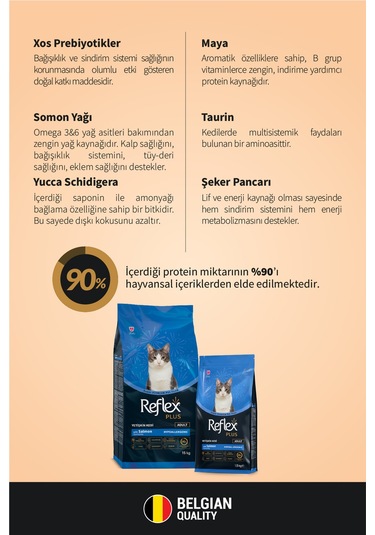 Reflex Plus Hipoalerjenik Somonlu Yetişkin Kedi Maması 1,5 Kg