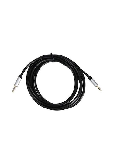 Besthome1 3.5mm Gümüş Kaplama Aux Kablosu, Otobil Telefon Bilgisayar Kulaklık Hoparlör İçin, 3 Metre Siyah Ses Bağlantı Kablosu