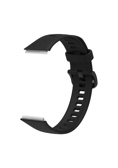 Ekılıf - Huawei Band 7 Uyumlu - Kordon Silikon Kordon Krd-71 - Siyah