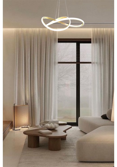 Ey Shop Eskitme Karçiçeği Model 3 Renk Led Kumandalı Avize Eskitme Gold