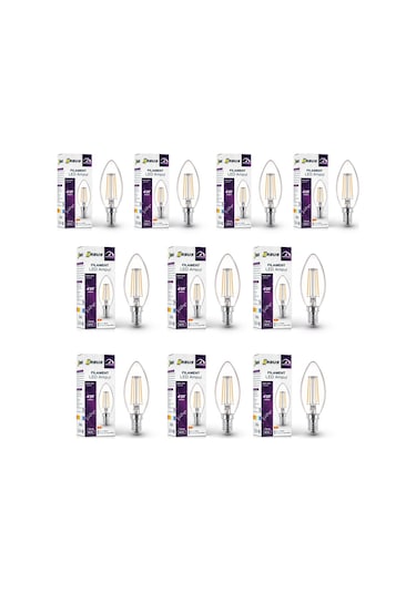 4w E14 Filament Led Ampul - Dim Edilebilir Dbc3 10 Adet