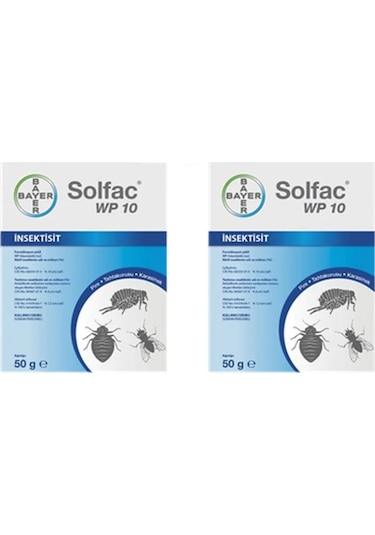 Bayer Solfac WP 10 Genel Haşere İlacı 2 x 50 G