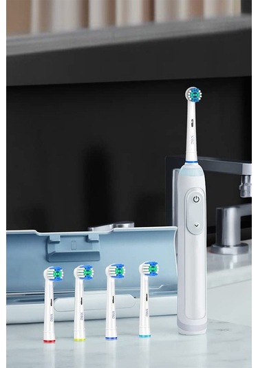 Oral-B Şarjlı Diş Fırçası Uyumlu 8 Adet Yedek Başlık 4 Adet Kapak