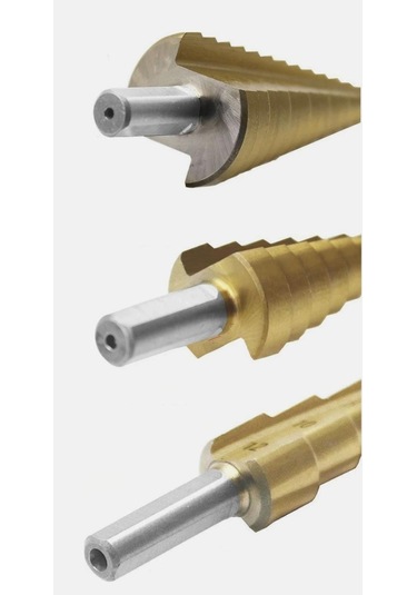 Yüksek Kaliteli Demir Delme Pançı Şarjlı Matkap Uyumlu Üç Farklı Boyutta Kademeli Delme Panç Seti