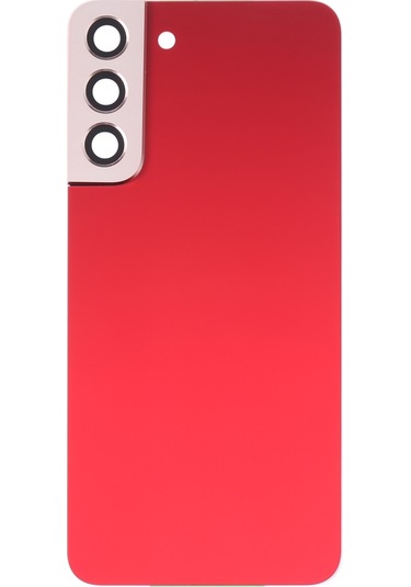 Samsung Galaxy Uyumlu S22 5g Sm-s906b İçin Kamera Lens Kapaklı Arka Kapak Kırmızı Kırmızı