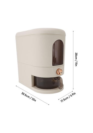 5kg Kapasiteli Pirinç Dağıtıcı, Büyük Sağlam Zarif Tahıl Kabı,