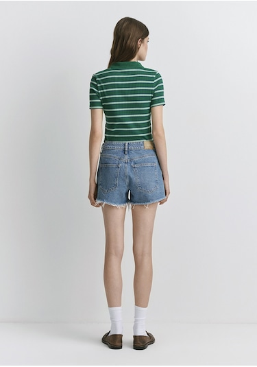 Mavi - Rosie 90lar Yırtıklı Açık Mavi Jean Şort 1447487077 Mavi