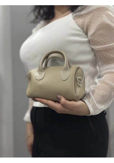 Biçomi Vizon Cilt Bugo Çanta Vizon