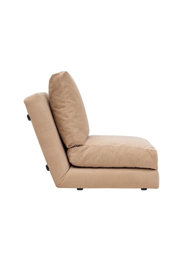 Pafu Taida Tekli Katlanır Yataklı Uzanma Koltuğu Krem