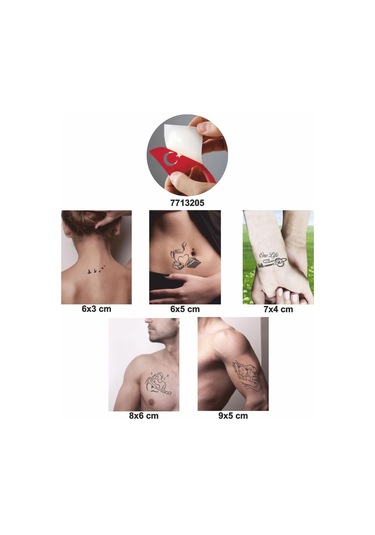 Sarmaş Dolaş Desenler 5 Li Set Geçici Dövme Kına Şablonu