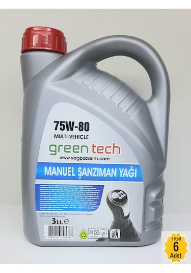 Greentech 75W-80 Multi - Vehicle Manuel Şanzıman Yağı 6 x 3 L