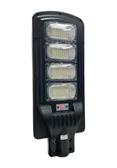 Hightek 300w Solar Sokak Lambası Hareket Sensörlü- Kumandalı Siyah