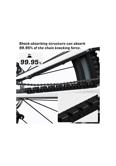 Yuntech01 Enlee Bisiklet Silikon Zincir Koruyucu, Dağ Ve Yol Bisikletleri İçin Alt Boru Koruması, E212 Modeli