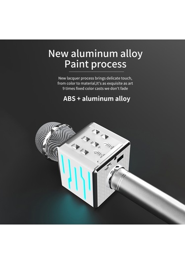 Mufunye Mavi Karaoke Bluetooth Mikrofon, Kablosuz Mikrofon Ds868