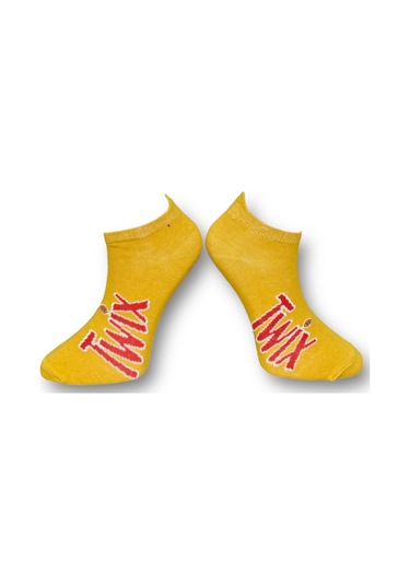 3'lü Unısex Çikolata Temalı Esnek Nem Alabilen Pamuklu Spor Patik Çoraplar Çok Renkli