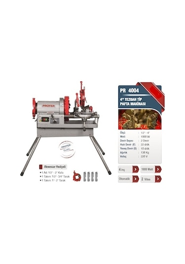Proter PR4004 4'' Tezgah Tip Pafta Makinesi