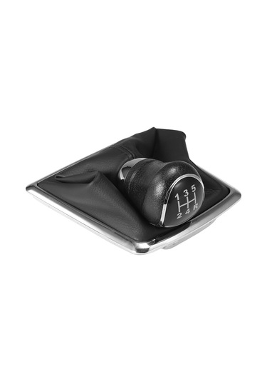 Kangvka Ford Focus İçin Manuel Vite Vites Kolu Koruyucu Kılıfı - Plastik Ve Pu Deri Birleşik Tip Siyah Siyah