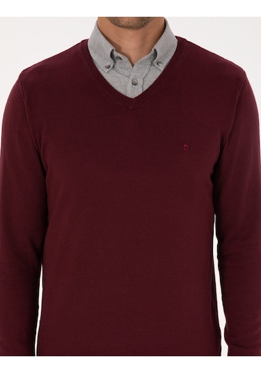 Pierre Cardin Erkek Koyu Bordo Kazak /triko 50314190-vr175 Koyu Bordo