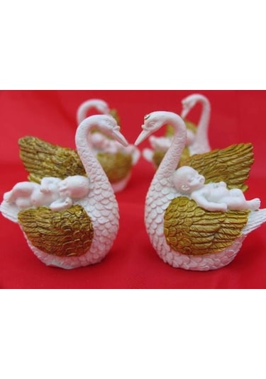 Melek Figürler-QQC 4LÜ BEBEK VE KUĞU6.5X3.5X7 CM