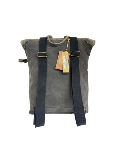 Kanvas Deri Su Geçirmez Design Unisex Gezi Okul Seyahat Kamp Sırt Çantası Siyah