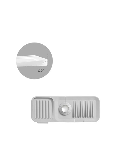 Ximistore9 Silikon Lavabo Koruyucu: Su Spreyini Engelle, Lavabo Alanını Kuru Ve Temiz Tut - Koyu Gri Koyu Gri