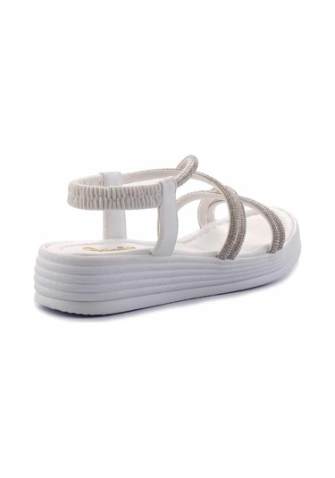 Beyaz Kadın Sandalet K05823022909 Beyaz