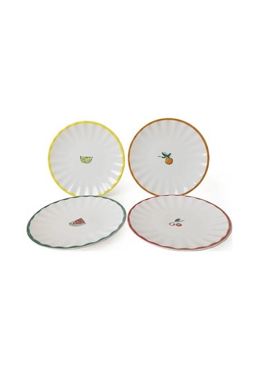 Keramika Fruit Feast Sirius Servis Tabağı 27 Cm 4 Adet 23108-09-10-11 Çok Renkli